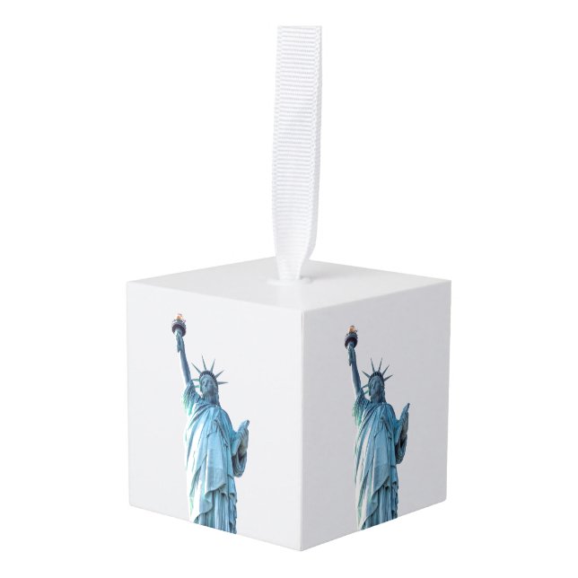 Adorno Cúbico Estatua de la libertad (Anverso en perspectiva)