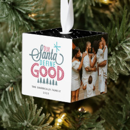 Adorno Cúbico Estimado amigo de Santa Define Good 3 Photo Cube