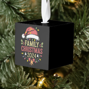 Adorno Cúbico Familia 2024 Navidades Equipo Santa