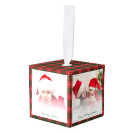 Adorno Cúbico Felices feriados Abuela bebé Navidades de fotos