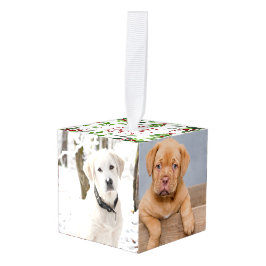 Adorno Cúbico Felices Navidad festivas