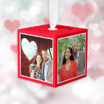 Adorno Cúbico Feliz Día de San Valentín Rojo moderno 4 foto Keep<br><div class="desc">Cree su propia decoración de visualización de fotos única para el El día de San Valentín con este cubo de personalizable. El cubo es rojo con marcos para que subas tus propias fotos por los lados. La parte superior incluye la palabra 'Valentine' y se puede personalizar con tu propio mensaje...</div>