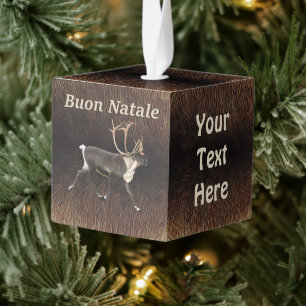 Adorno Cúbico Feliz Navidad - Caribú Toro (Reno)