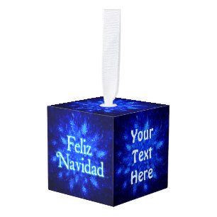 Adorno Cúbico Feliz Navidad - Snowburst