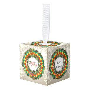 Adorno Cúbico Ferry Christmas Pickleball 1 Personalizado Cubo Or