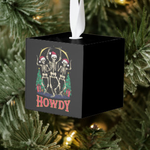 Adorno Cúbico Festividad de Navidades divertidos de Howdy Dancin