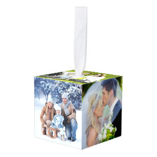 Adorno Cúbico Festividad de Navidades personalizados de plantill