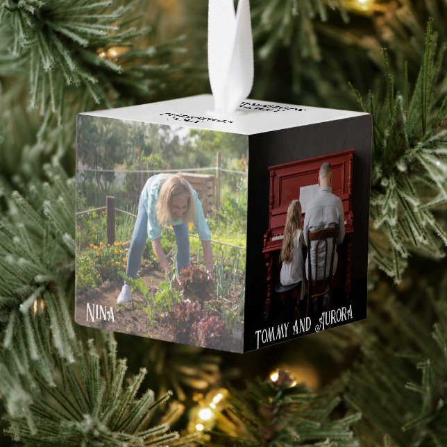 Adorno Cúbico Foto familiar de Cube 5 (Árbol)