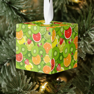 Adorno Cúbico Frutas de verano 2