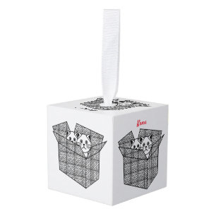 Adorno Cúbico Gatitos en una caja Thunder_Cove
