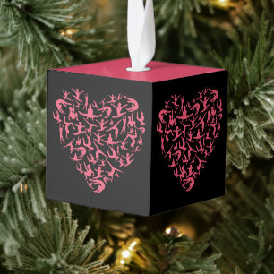 Adorno Cúbico Gimnasia de Chicas de amor - Silhouette Heart