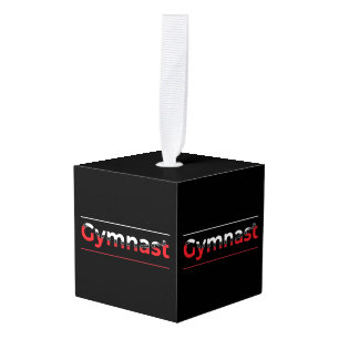 Adorno Cúbico Gimnasta - Palabra Minimalista moderna de Gimnasia