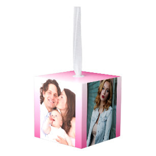 Adorno Cúbico giratorio minimalista polvoriento rosa cerezo flor