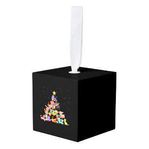 Adorno Cúbico Gracioso Cat Árbol de Navidad Cute Gatos Regalos H