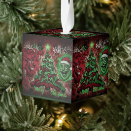 Adorno Cúbico Graffiti Christmas Cube Ornament