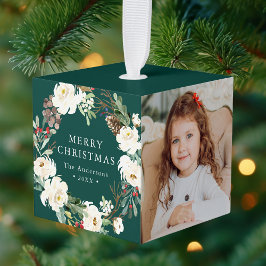 Adorno Cúbico Green | Foto de Wreath floral invernal