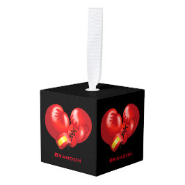 Adorno Cúbico Guantes de boxeo Diseño Cubo Ornamento.