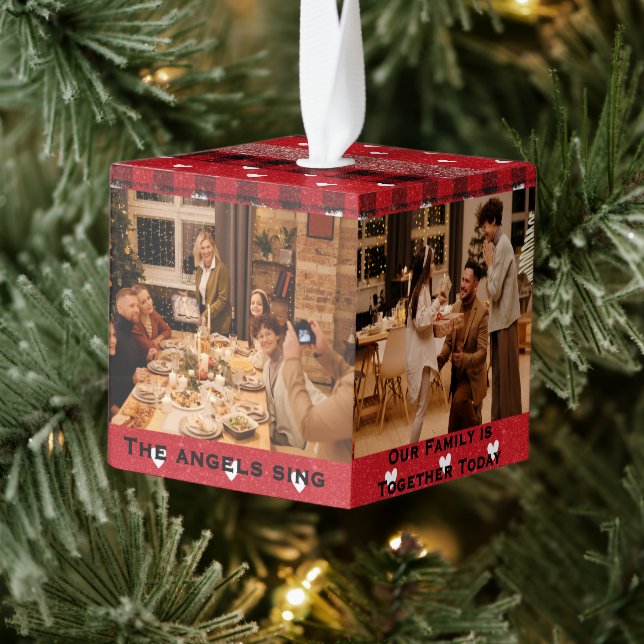 Adorno Cúbico Hark ahora oye a la familia juntos, un cristiano a (Árbol)