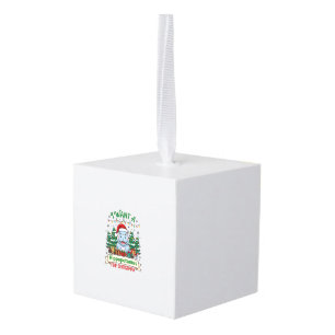 Adorno Cúbico Hipopótamo Navidad Hipopótamo Sombrero Santa Árbol