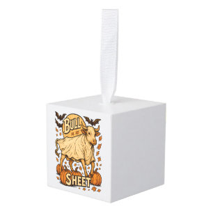 Adorno Cúbico Hoja de toro de vaca Halloween