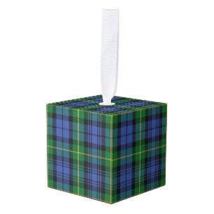 Adorno Cúbico Holidaytime Clan Gordon Tartán de Cuadros