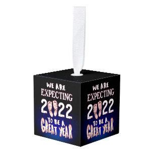 Adorno Cúbico Huellas rosadas género revelar niña bebé