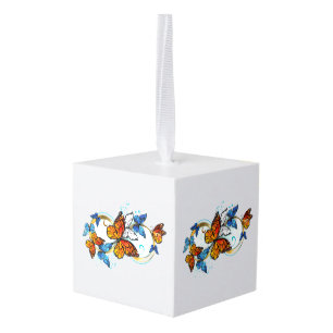 Adorno Cúbico Infinidad de mariposas monarca