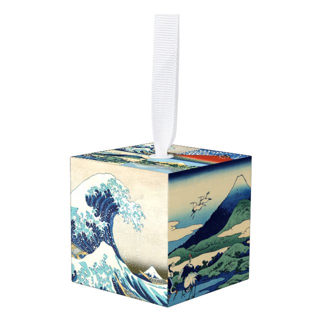 Adorno Cúbico Katsushika Hokusai - 36 vistas del Monte Fuji (Anverso en perspectiva)