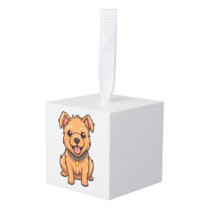 Adorno Cúbico Kawaii Australian Terrier Puppy