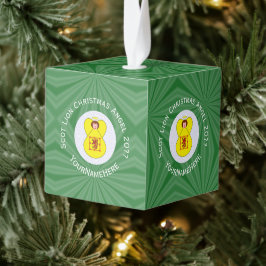 Adorno Cúbico La bandera de los Navidades de Scot Lion Rampant A