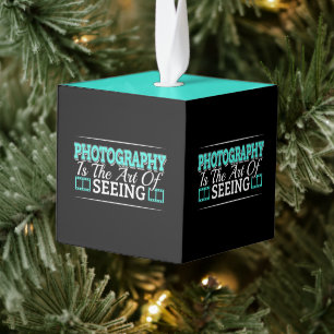 Adorno Cúbico La fotografía es el arte de ver - cita de la menta