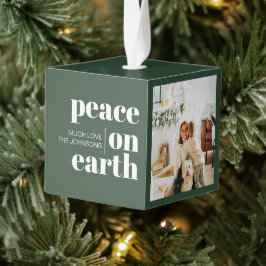 Adorno Cúbico La paz en la tierra Navidades modernos personaliza