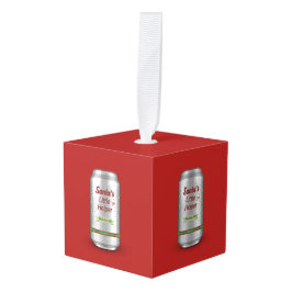 Adorno Cúbico La Pequeña Cerveza Auxiliar de Santa