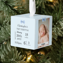 Adorno Cúbico La primera Navidad del bebé con fotos