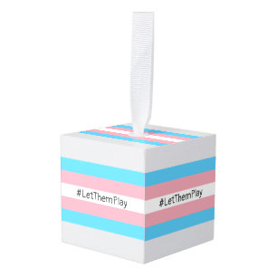 Adorno Cúbico #LetThemPlay atletas transgénero transgénero bande