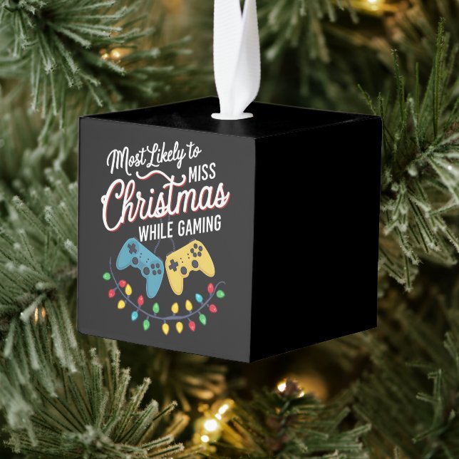 Adorno Cúbico Lo Más Probable Es Perder A Navidades Mientras Jue (Árbol)