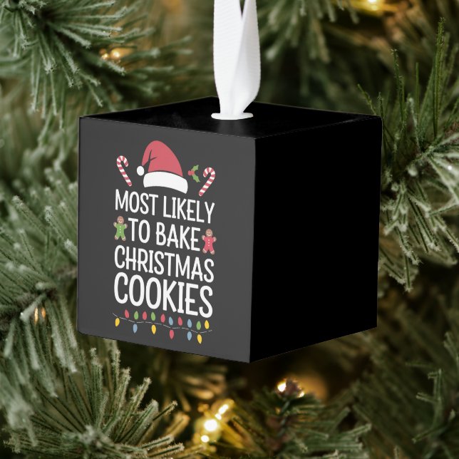 Adorno Cúbico Lo Más Probable Es Que Los Navidades De Bake Cooki (Árbol)