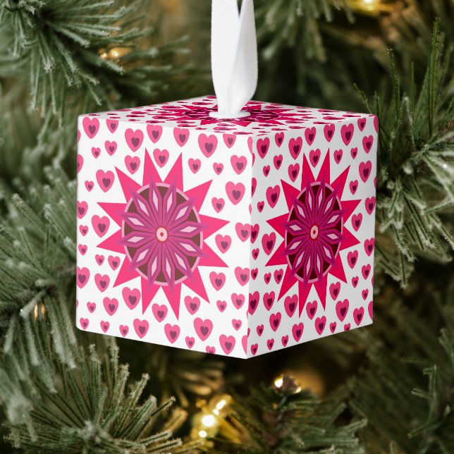 ADORNO CÚBICO LOVE VALENTINE, REGALO DE FIESTA DE CUMPLEAÑOS CON (Árbol)