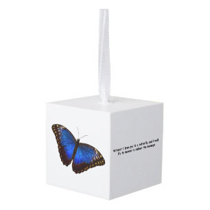 Adorno Cúbico Mariposa del susurro