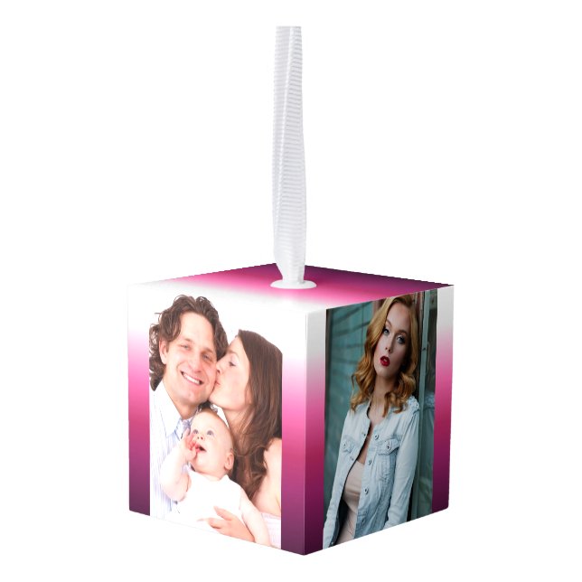 Adorno Cúbico maroon maroon marsala burgundy de moda (Reverso en perspectiva)