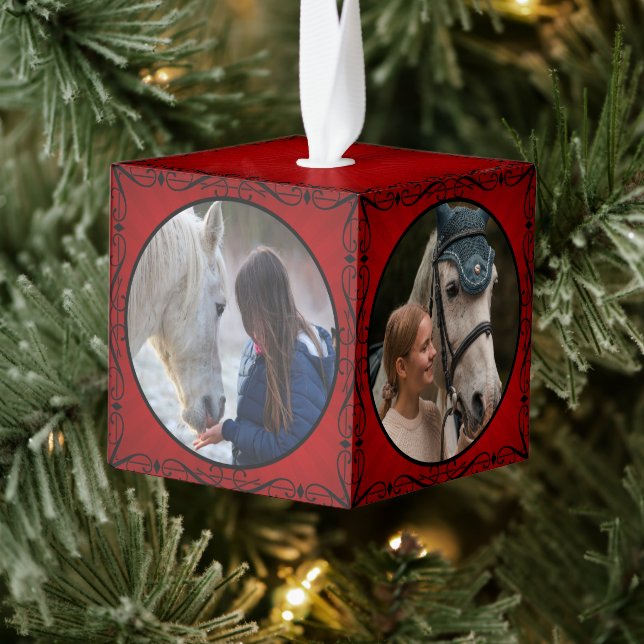 Adorno Cúbico Mascota Rústico Tradicional de Equino de Caballo R (Árbol)