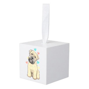 Adorno Cúbico Me Encanta Mi Corazón De Perro Tradicional De Llan