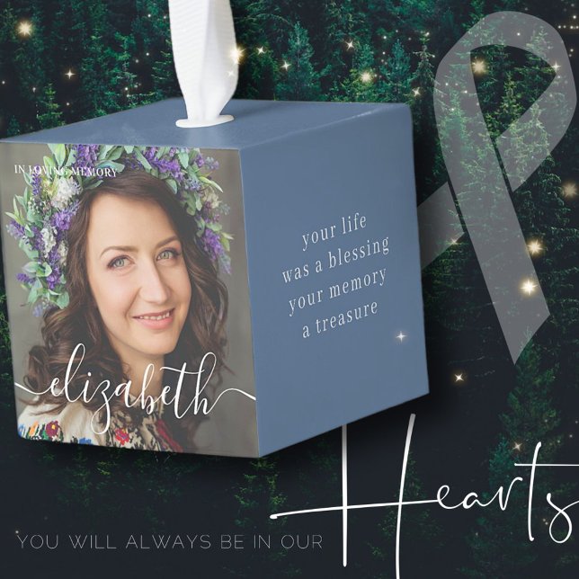 Adorno Cúbico Memorial En La Memoria Elegante Foto Clásica (Subido por el creador)