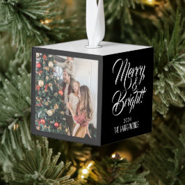Adorno Cúbico Merry y Bright | Elegantes Navidades 3 Fotografía