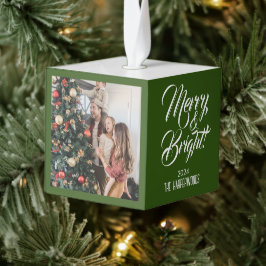 Adorno Cúbico Merry y Bright | Elegantes Navidades 3 Fotografía
