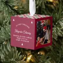 Mi Primer Navidad Patrón de árbol de foto personal