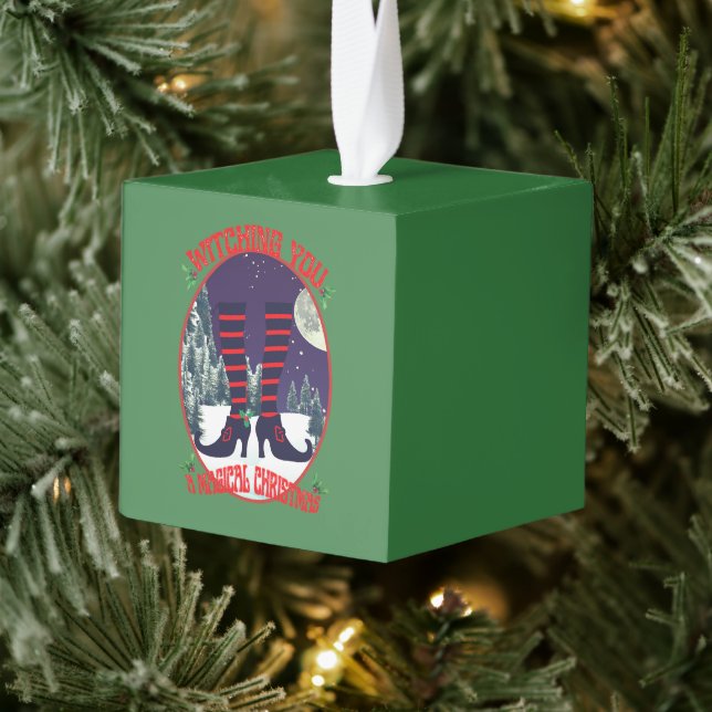 Adorno Cúbico Mikitiez bruja mágica santa christmasnight santa (Árbol)