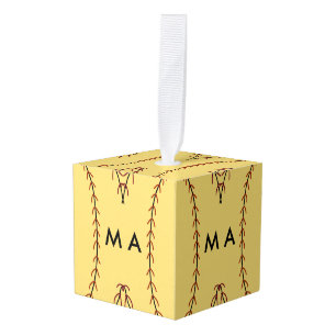 Adorno Cúbico Monograma simple añada su letra de nombre man mini