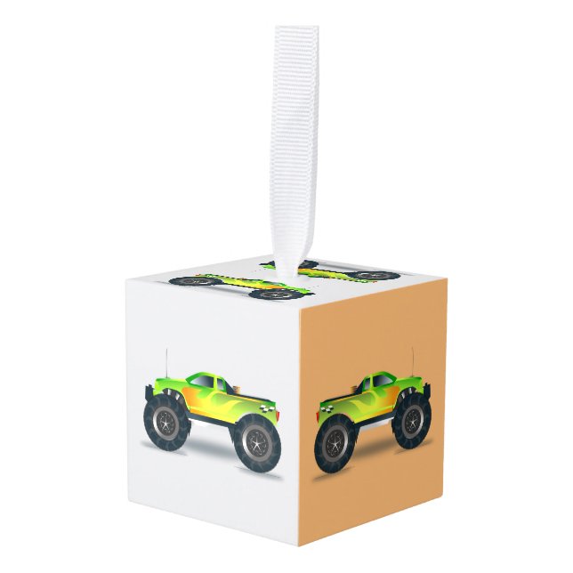 Adorno Cúbico Monster Truck Thunder_Cove (Anverso en perspectiva)