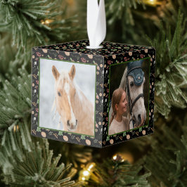 Adorno Cúbico Naturaleza de Woodland Pine Horse Equine Mascota 4